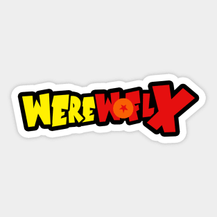 WEREWOLF DRAGONBALL STYLE DESIGN Sticker